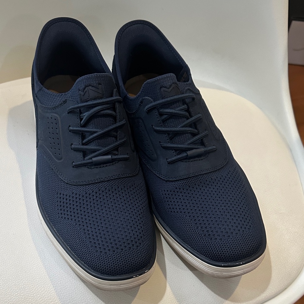 Skechers Navy Perforated Lace-Up Sneakers